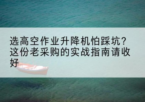 富平高空作业升降机厂家推荐-选高空作业升降机怕踩坑？这份老采购的实战指南请收好